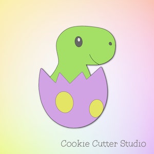 Dinosaur in egg Cookie Cutter, Dinosaur Cookie Cutter