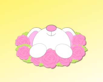 Floral Bunny Cookie Cutter, Easter Cookie Cutters
