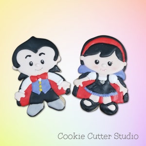 Vampire Boy & Girl Cookie Cutters, Halloween Cookie Cutter