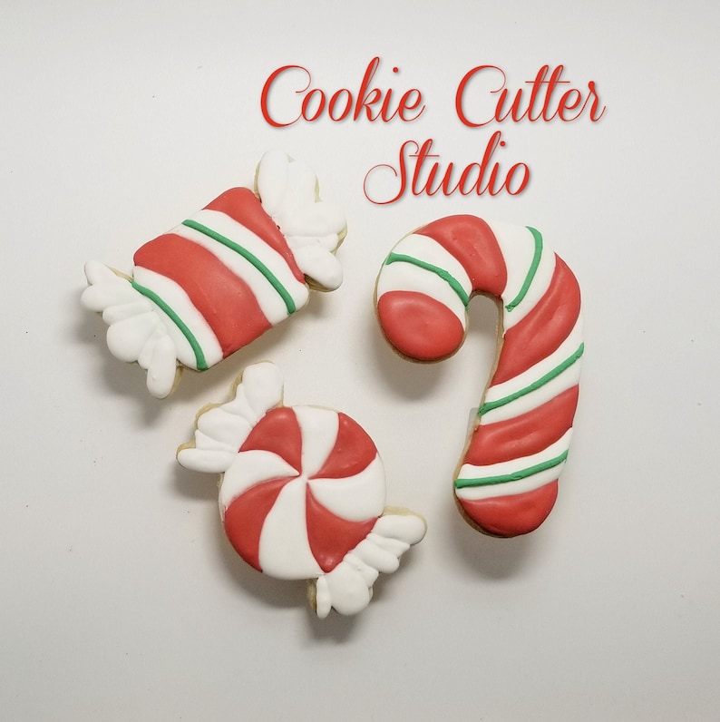 Candy Cane Cookie Cutter Candy Cookie Cutter Christmas Etsy