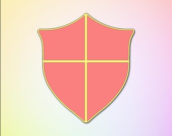 Cortador de galletas con forma de escudo