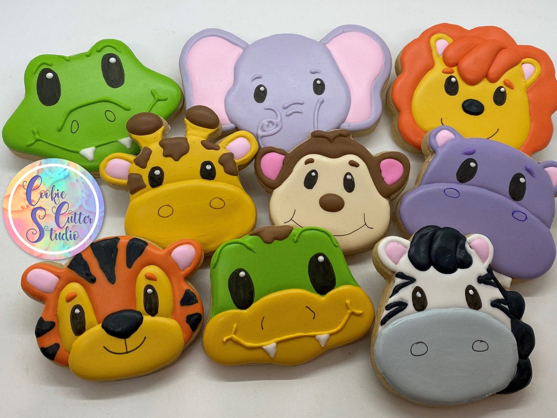 Tiger Cookie Cutter Safari Animal Cookie Cutters Animal Etsy