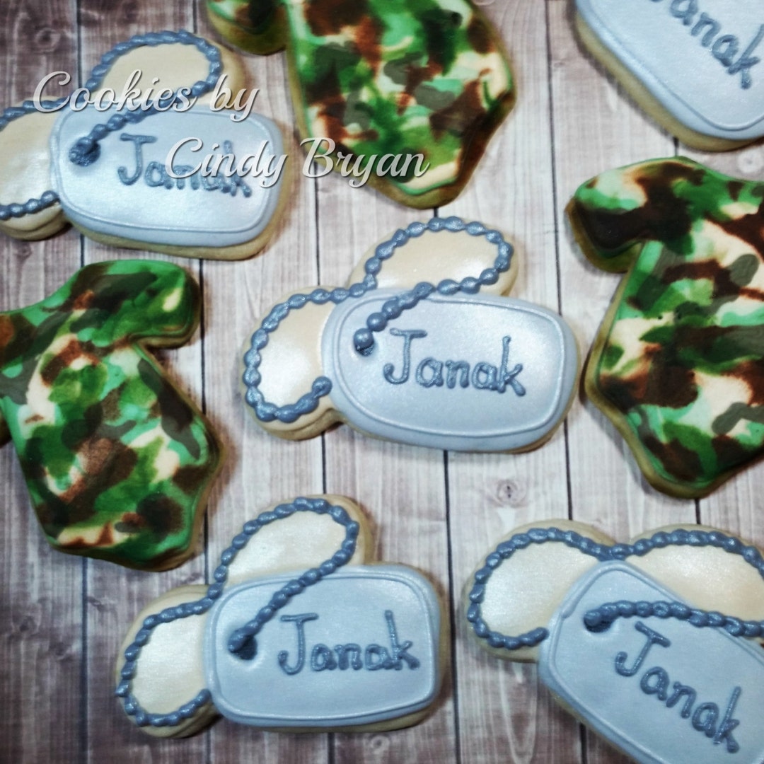 Dog Tag Cookie Cutter Etsy