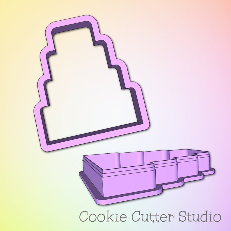 Wedding Cake Cookie Cutter, Wedding Cookie Cutter image 2