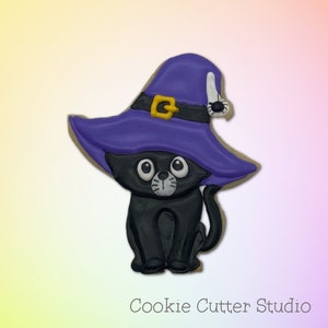 Cat with Witch Hat Cookie Cutter: Halloween Baking