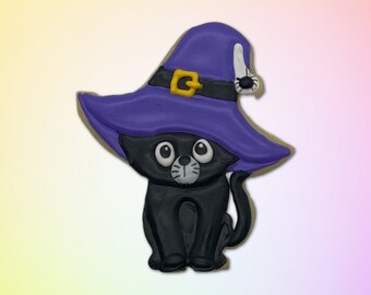 Cat with Witch Hat Cookie Cutter: Halloween Baking