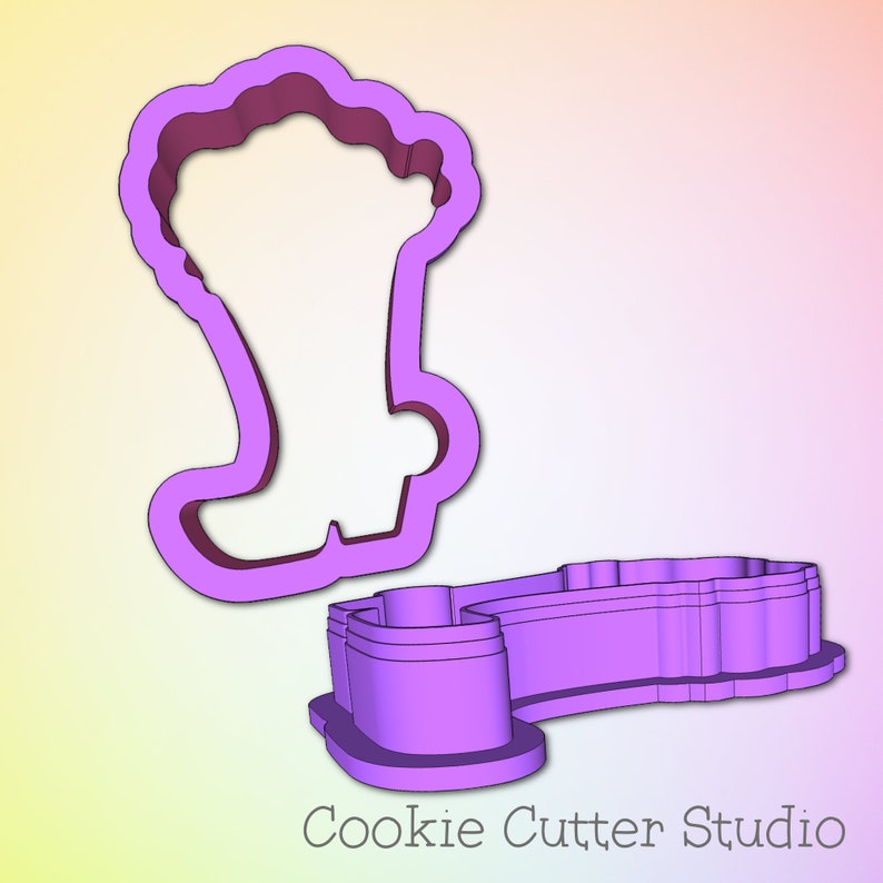 Floral Boot Cookie Cutter, Wedding Cookie Cutter image 2
