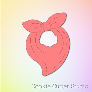 Bandana Cookie Cutter: Western Food-Safe PLA