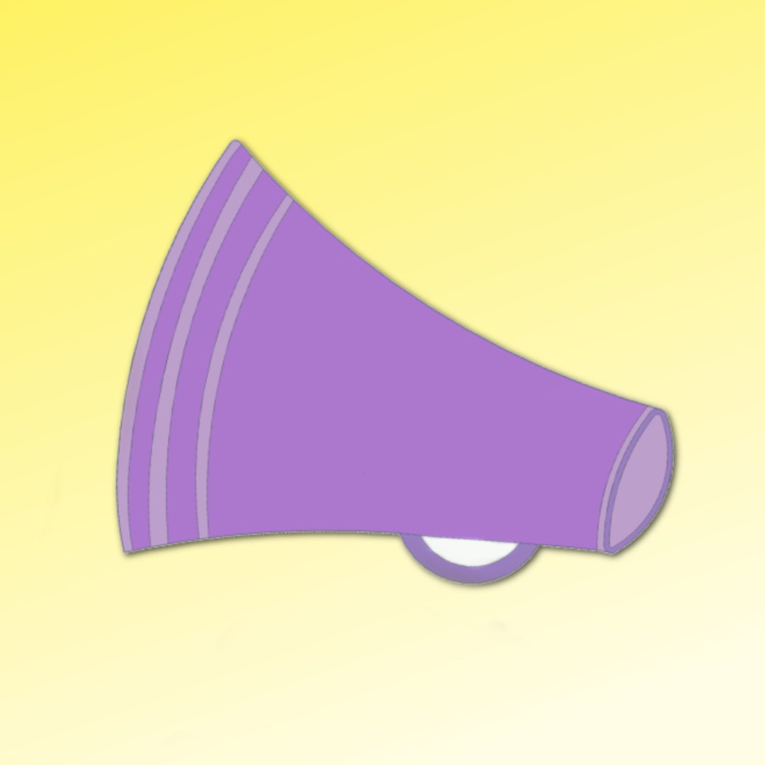 Megaphone Cookie Cutter Cheer Megaphone Cookie Cheer Cookie Etsy