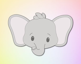 Elephant Head Cookie Cutter: Safari Jungle Animal Theme