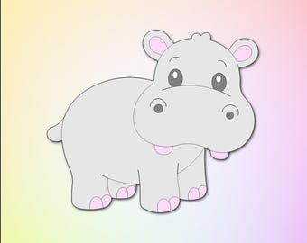 Hippo Cookie Cutter: Safari Jungle Animal Theme