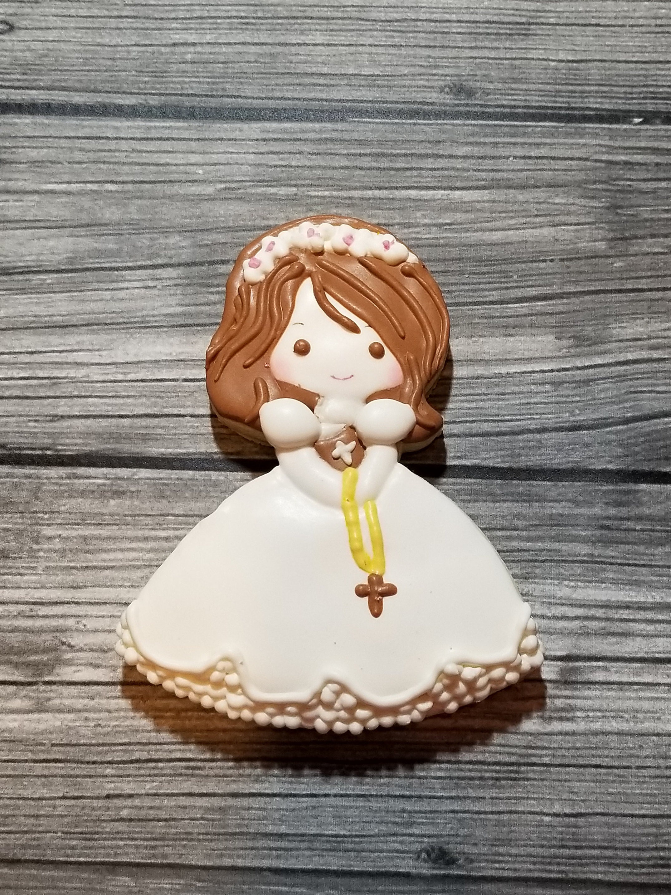First Communion Girl Cookie Cutter Etsy