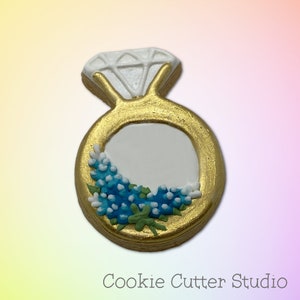 Diamond Ring Cookie Cutter, Wedding Cookie Cutters