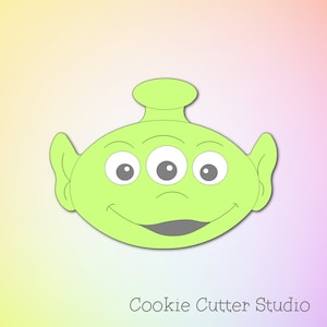 Alien Head Cookie Cutter: Food Safe PLA Plastic