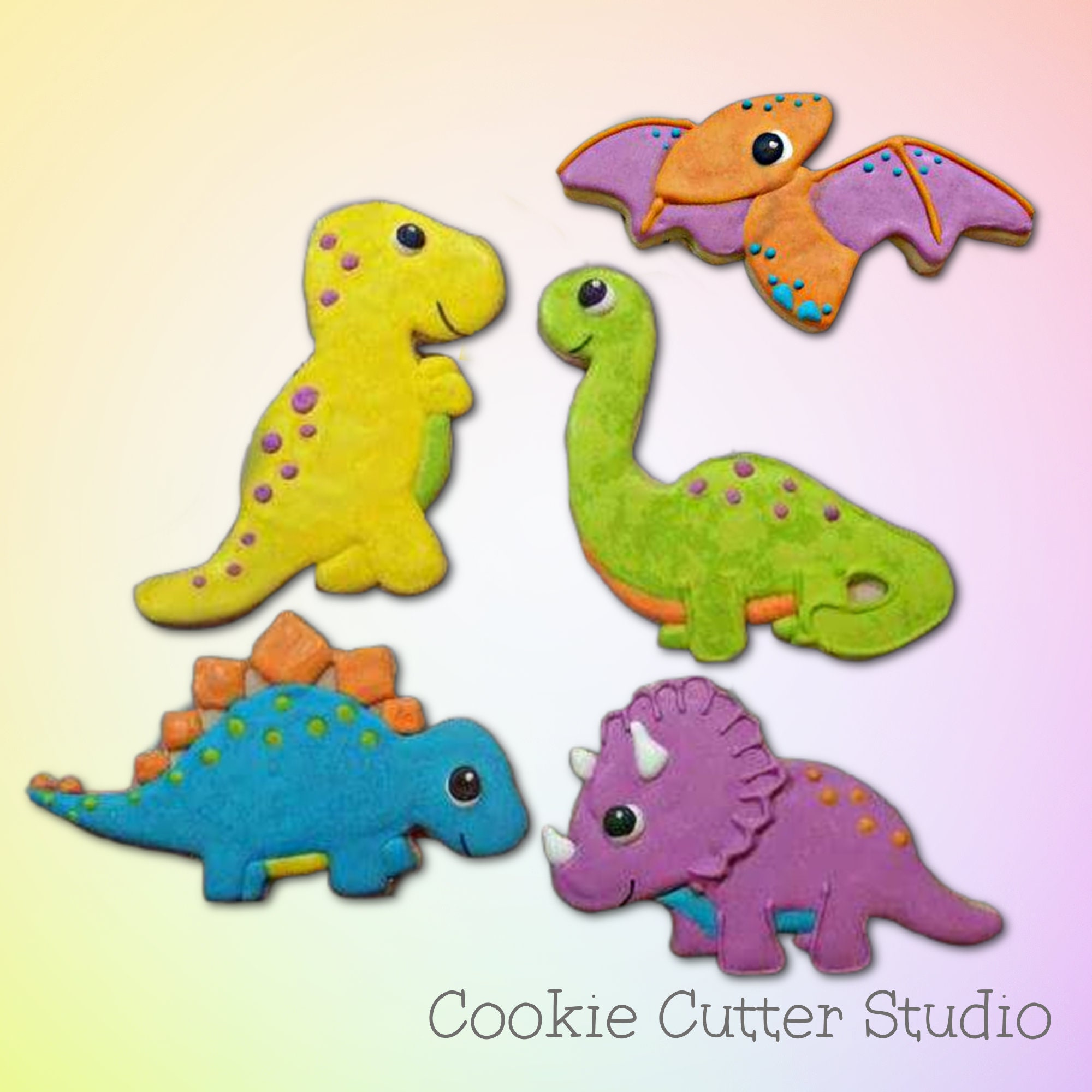 DINO PTERODACTYL - ecrandal handmade copper cookie cutters