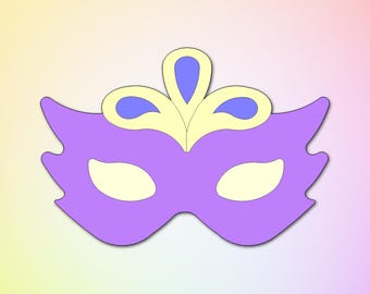 Cortador de galletas de máscara de Mardi Gras: plástico PLA apto para alimentos