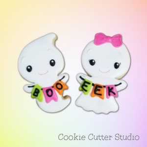 Ghost Boy & Girl Cookie Cutter Set, Halloween Cookie Cutters