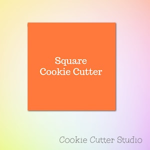 Square Cookie Cutter, Plaque Cookie Cutter