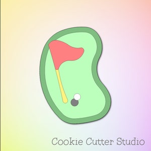 Golf Course Cookie Cutter: Food-Safe PLA Plastic