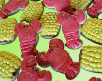 Crawfish Cookie Cutter, Corn on the Cob Cookie Cutter, Crawfish Boil Cookie Cutters