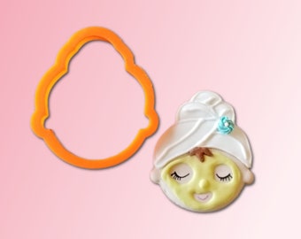 Spa Girl Cookie Cutter, Face Mask Cookie Cutter