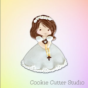 First Communion Girl Cookie Cutter