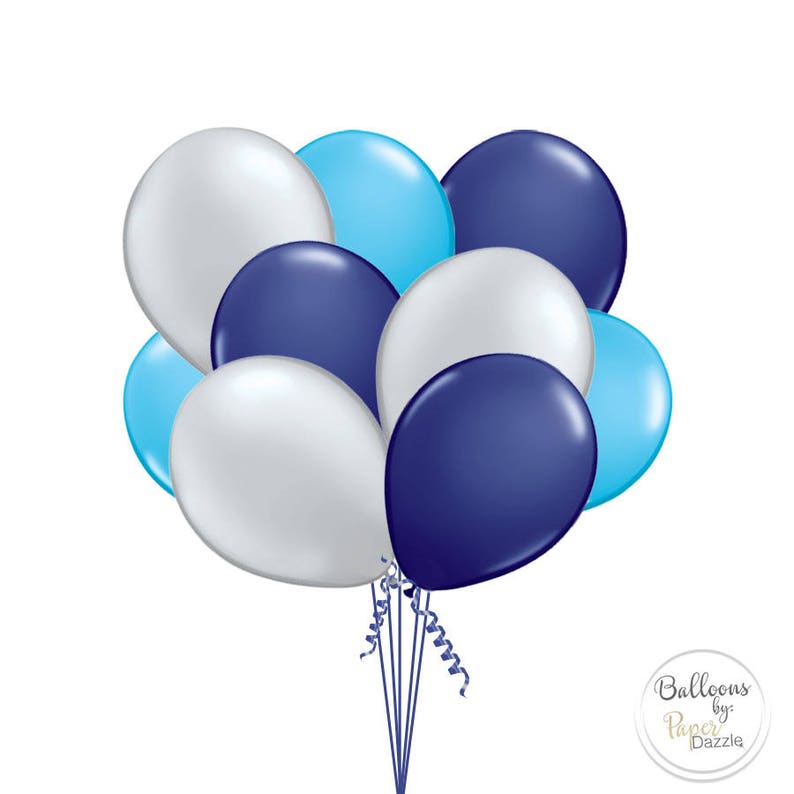 12 Bleu Chrome Anniversaire 11/" Latex Ballons Pack Fête De Mariage Célébrations