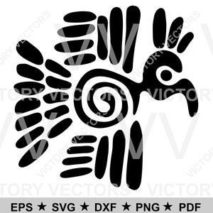 May include: Black and white silhouette of a stylized bird with a spiral design on its body. The bird is facing right and has a long beak. This is a digital download for a cutting file.