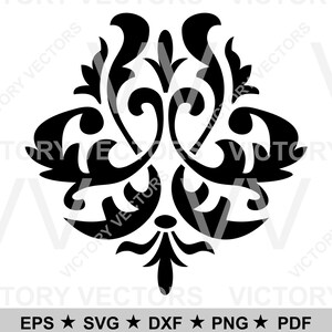 May include: A black and white decorative design with intricate swirls and curves. This design is perfect for creating a decorative element for a variety of projects.