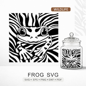 Tree Frog SVG | Jungle Tribal Cut File for Cricut Silhouette & Laser Engraving | dxf eps pdf png Digital Download