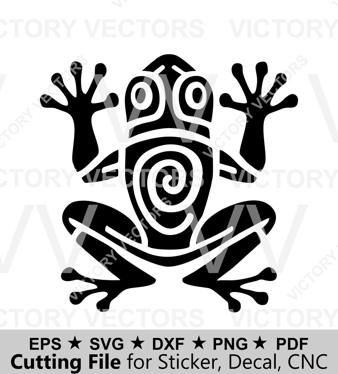 Mayan Style Frog Aztec Tribal Ethnic Vector File for Cut, Print, Vinyl ...