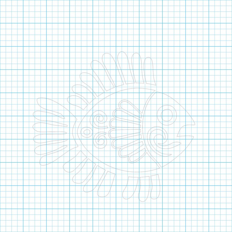 Aztec Runes Fish Aztec Fish Mayan Tribal Ethnic Vector File for Cut, Print, Vinyl, Laser ...