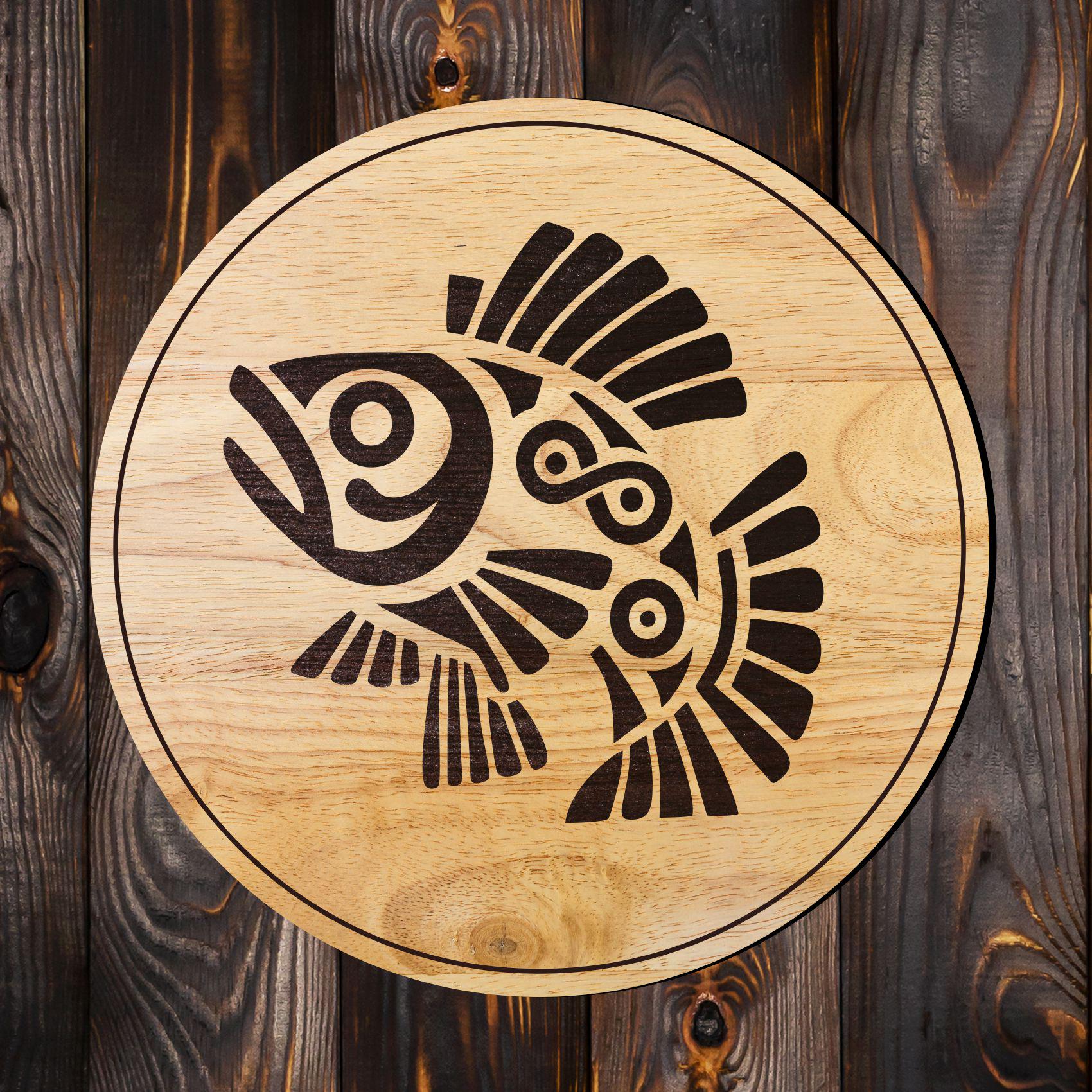 Aztec Runes Fish Aztec Style Fish Mayan Tribal Ethnic Vector File for Cut, Print, Vinyl ...