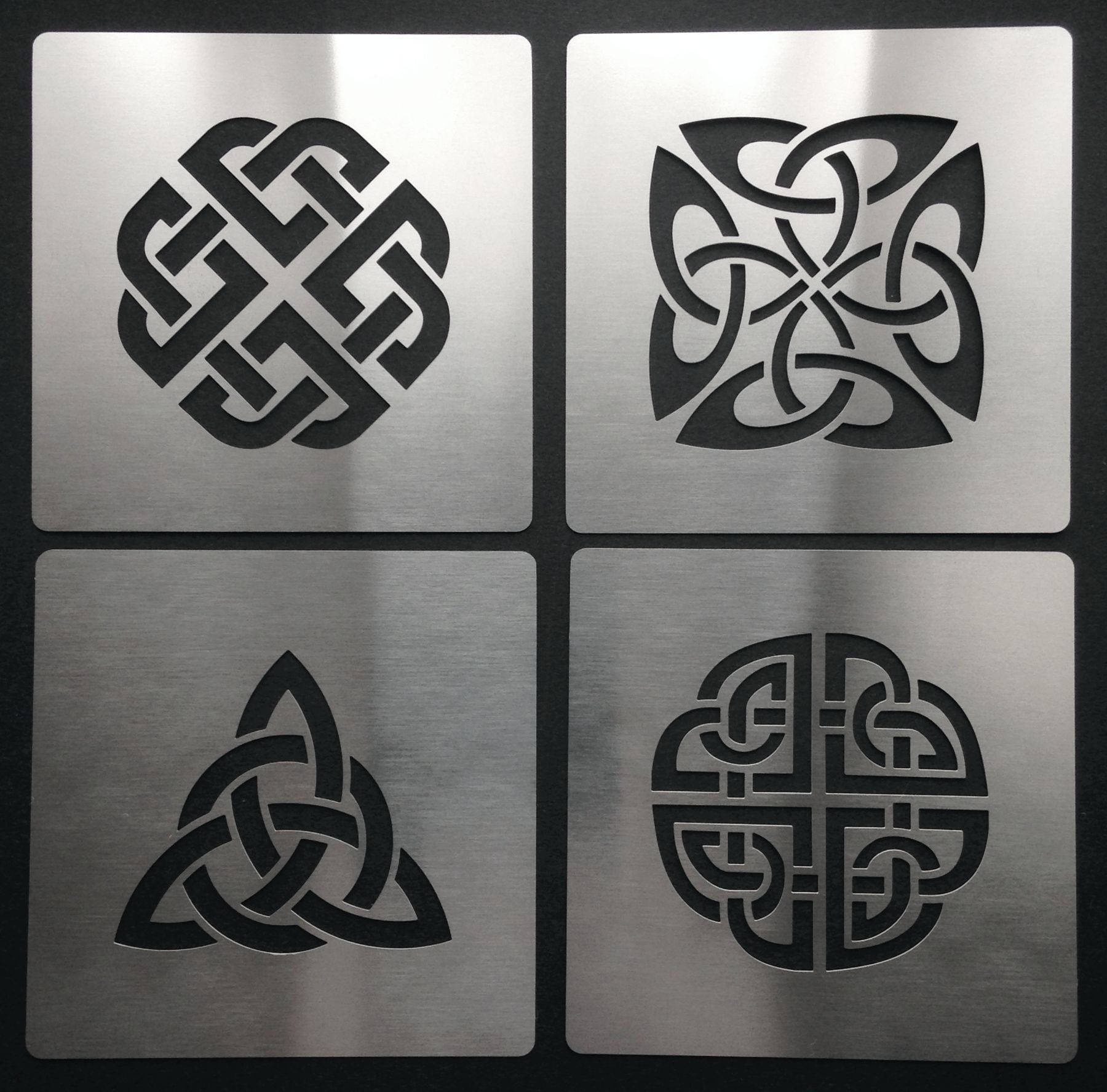 Single or Set, Celtic Knot Love Dara Trinity Quaternary Shield ...