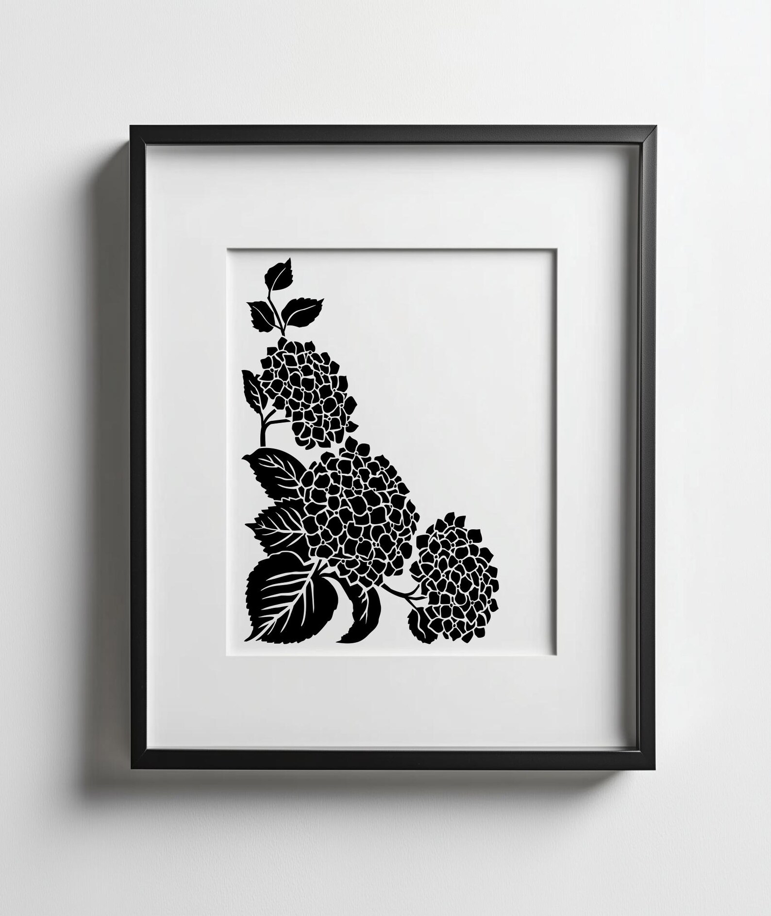 Hydrangea Corner SVG | Floral Hydrangea Border Cut File | Flower Head ...