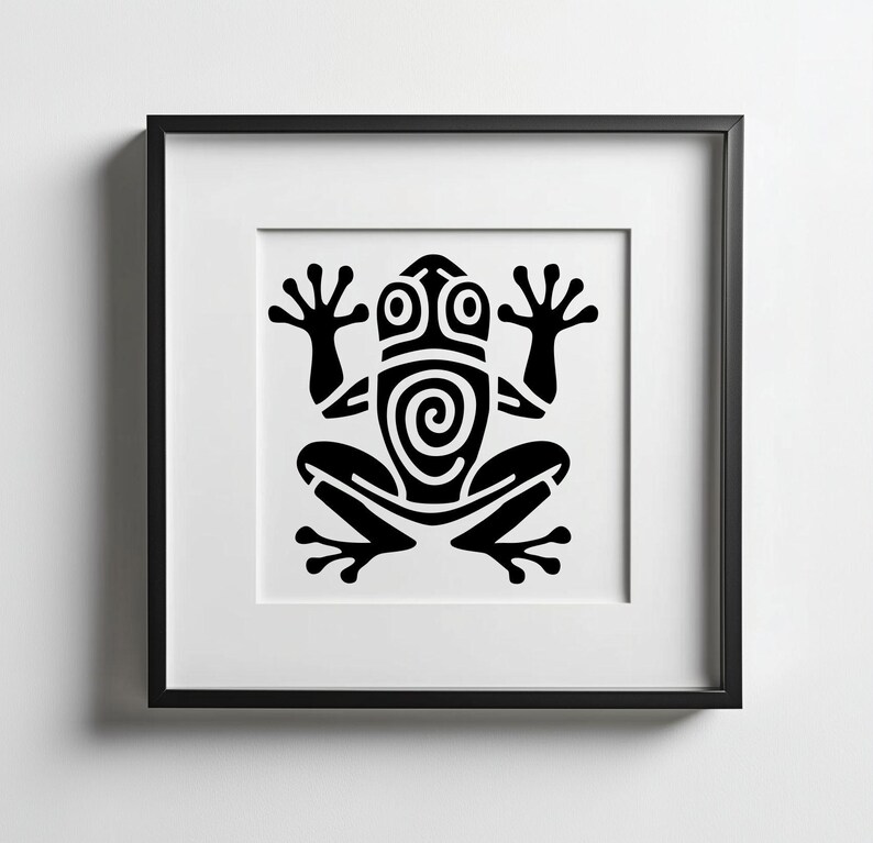 Mayan Style Frog Aztec Tribal Ethnic Vector File for Cut, Print, Vinyl ...