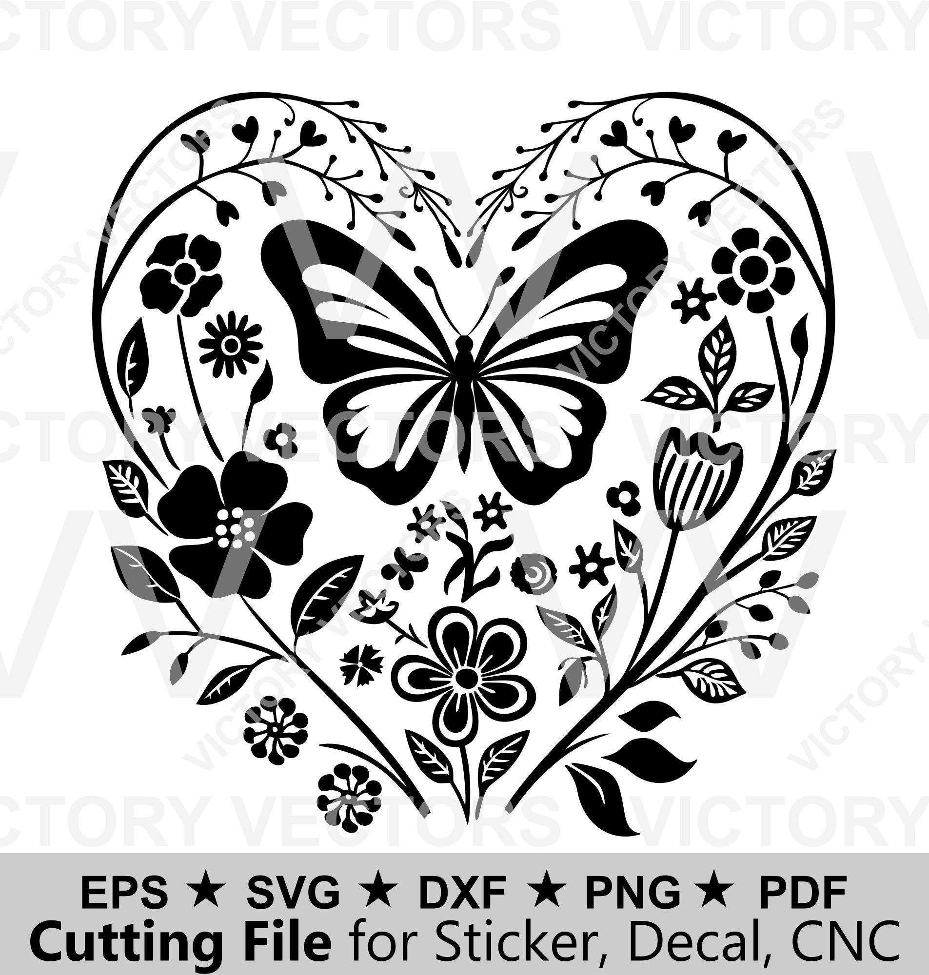 302 蝶々 ハート heart 転写シート アイロン 302 蝶々 ハート heart