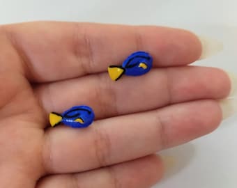 Miniature Fish - Miniature Blue Tang - Blue Tang - Miniature - Fairy garden - Fairy Garden Fish