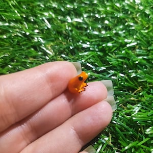 Miniature Frog - Frog - Orange Frog - Miniature - Fairy garden - Fairy Garden Frog - Resin