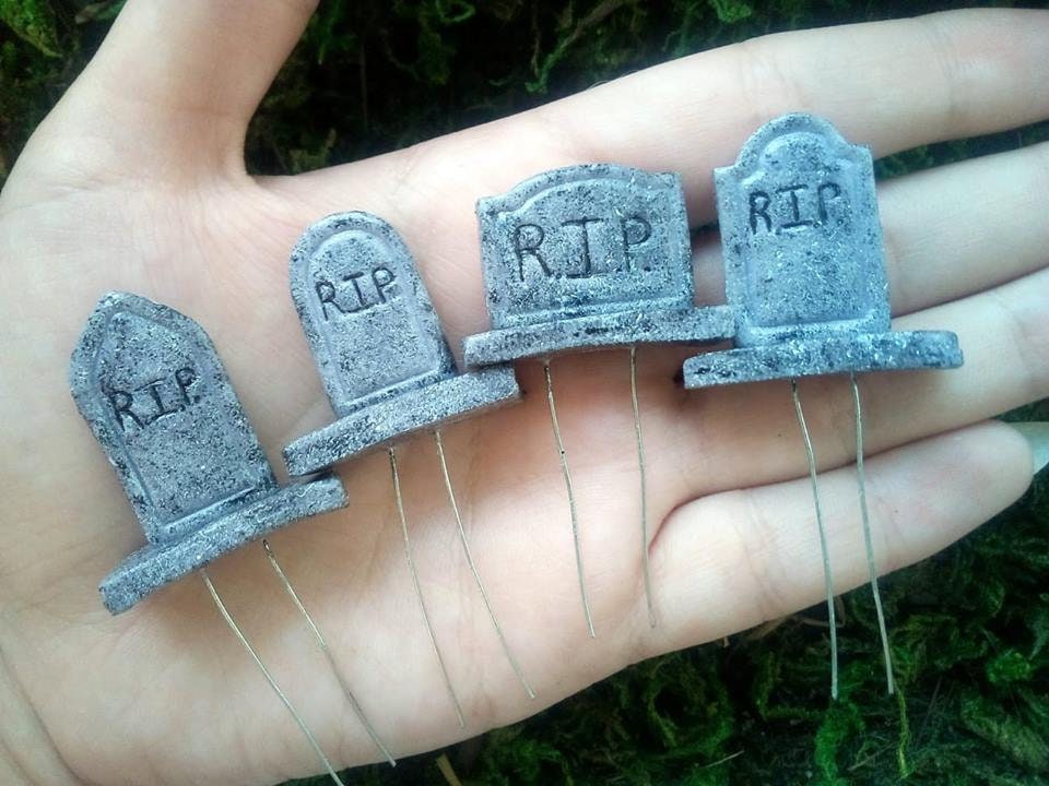Miniature Tombstone - Tombstones - Miniature Graveyard - Fairy Garden ...