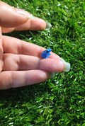 Miniature Frog - Frog - Miniature Blue Frog - Fairy garden - Fairy Garden Frog - Resin product logo