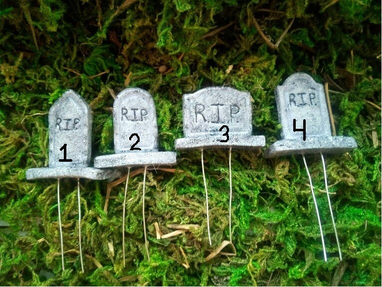 Miniature Tombstone - Tombstones - Miniature Graveyard - Fairy Garden ...