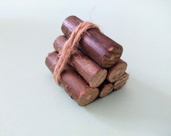 Miniature woodpile - miniature log pile - Dollhouse log pile - Fairy Garden - Miniature Garden
