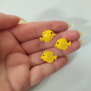 Miniature Fish - Miniature Yellow Tang - Yellow Tang - Miniature - Fairy garden - Fairy Garden Fish - Resin