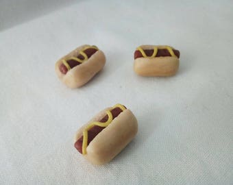 Miniature Hotdogs - Handmade - Fairy Garden Miniatures - Food Miniatures - Dollhouse Miniatures