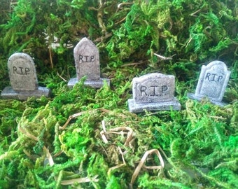 Miniature tombstone - tombstones - Miniature graveyard - Fairy garden tombstones - Fairy garden