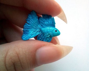 Miniature betta fish - Miniature fish - betta fish - Miniatures - Fairy garden fish