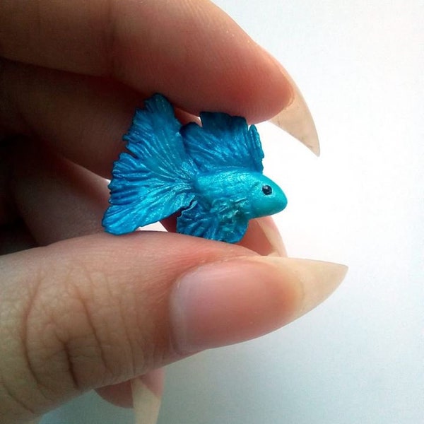 Miniatur Betta Fisch - Miniatur Fisch - Betta Fisch - Miniaturen - Fairy garden Fisch