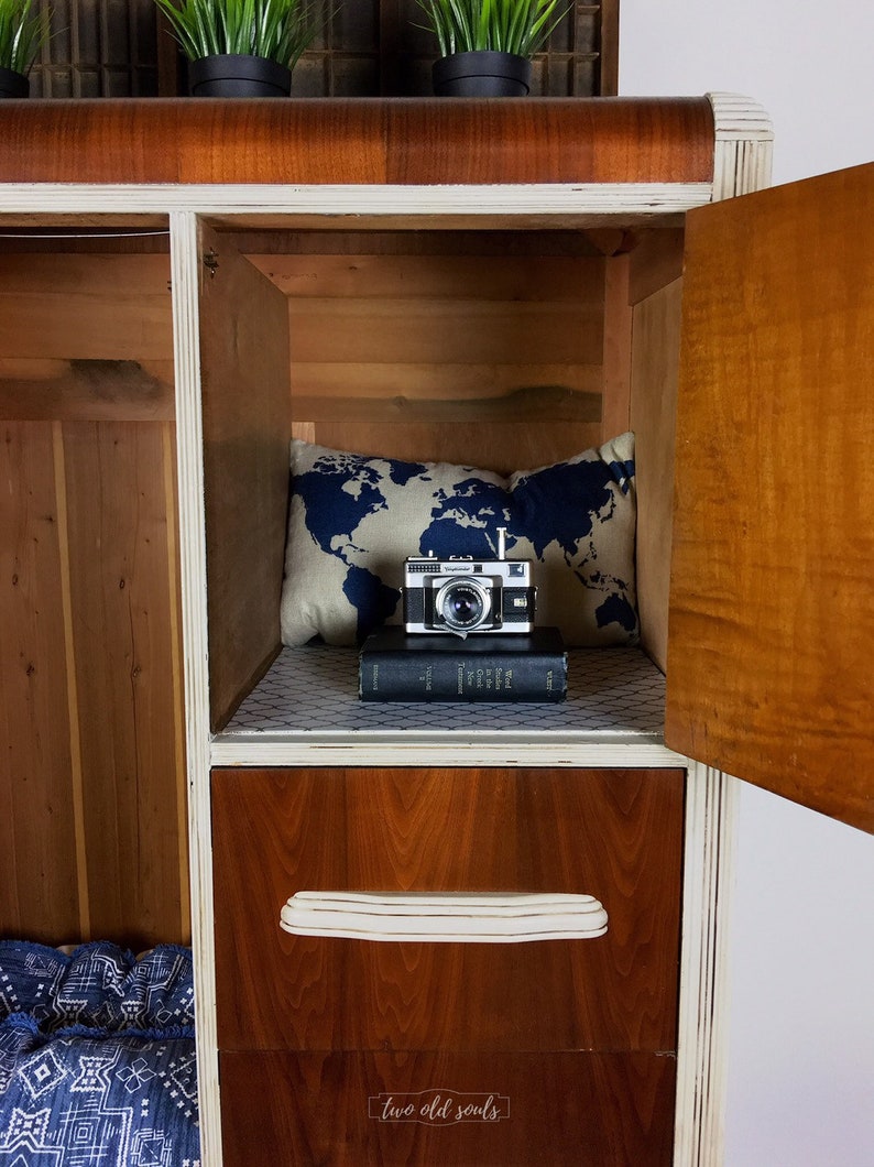 Nursery Armoire Dresser Wardrobe Gender Neutral Vintage Etsy