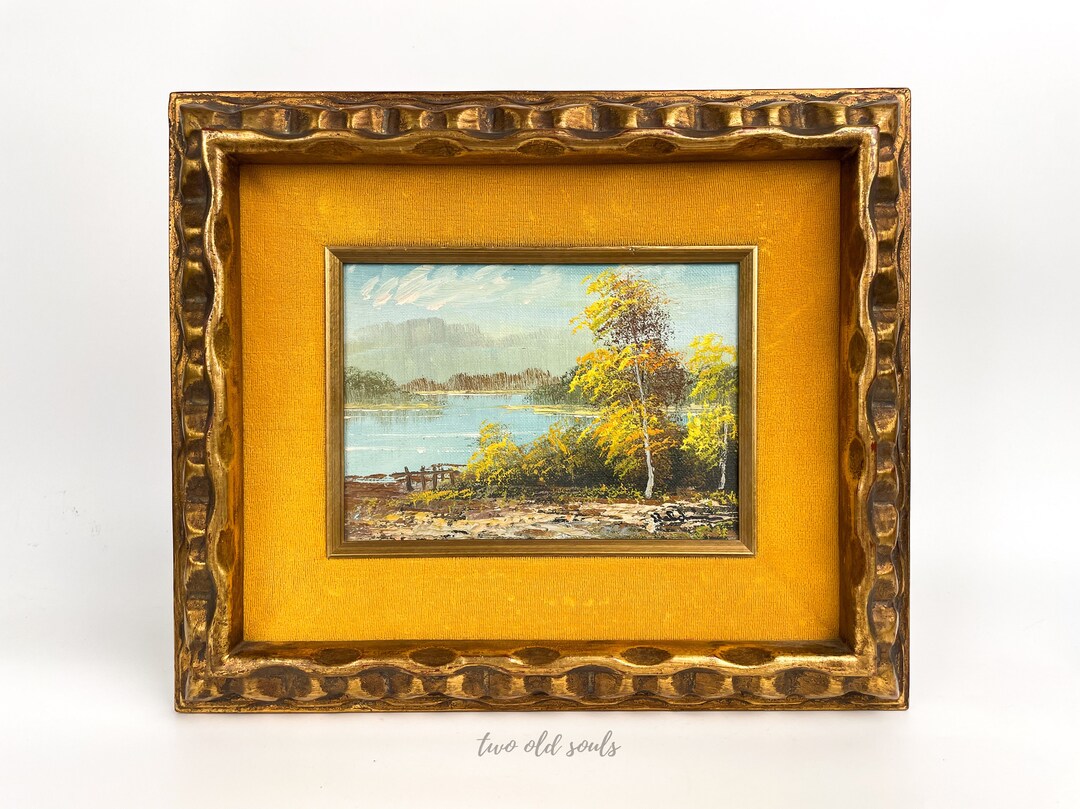 Vintage Framed Landscape Oil Painting From Todd Gallery of Etsy